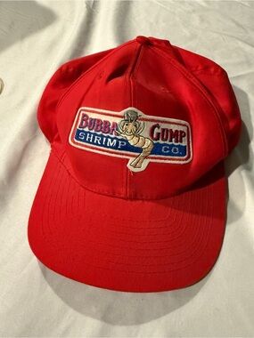 Vintage 1994 Bubba Gump Shrimp Co. Red Logo Baseball Cap Forrest Gump